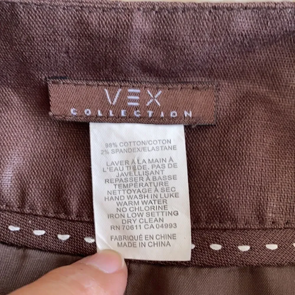 Vex Collection Brown Cotton Light Jacket/Top - Picture 12 of 13